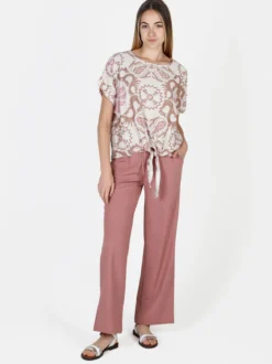 Gladys Pantaloni donna in tessuto tecnico a gamba larga