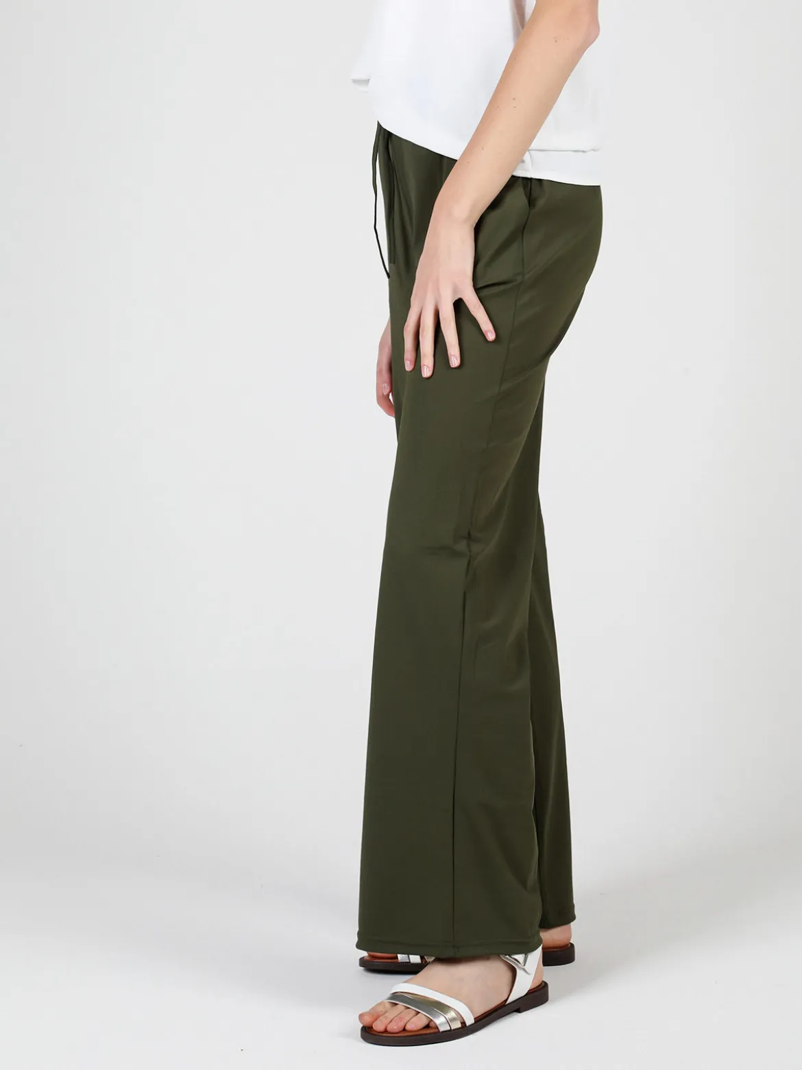 Gladys Pantaloni donna in tessuto tecnico a gamba larga
