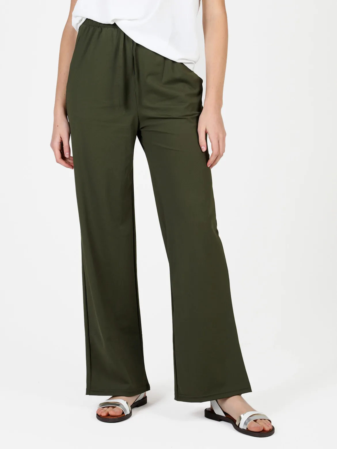 Gladys Pantaloni donna in tessuto tecnico a gamba larga