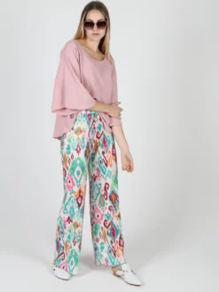 Gladys Pantaloni donna leggeri a palazzo colorati