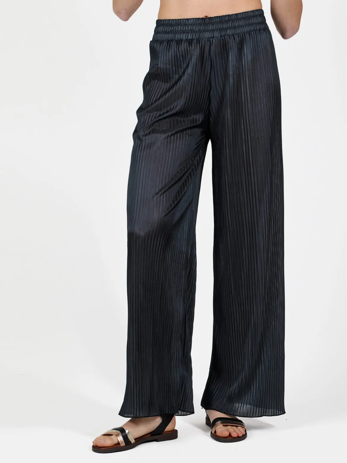 Gladys Pantaloni donna leggeri a palazzo plissettati