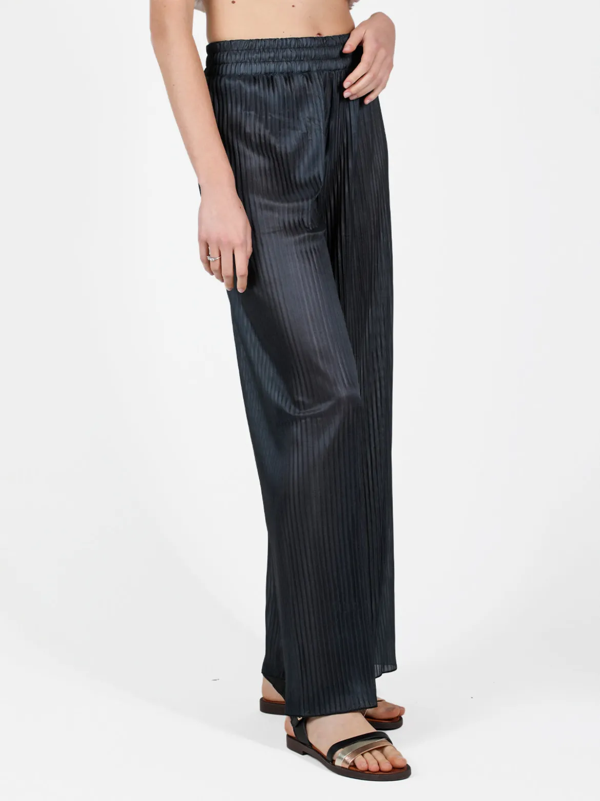 Gladys Pantaloni donna leggeri a palazzo plissettati