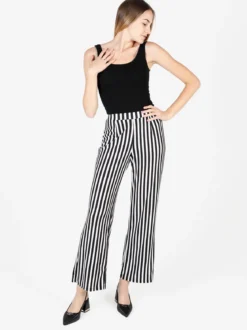 Gladys Pantaloni leggeri da donna a righe verticali
