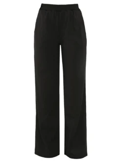 Gladys Pantaloni morbidi da donna a gamba larga - nero