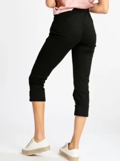 Gladys Pantaloni morbidi donna con risvolto