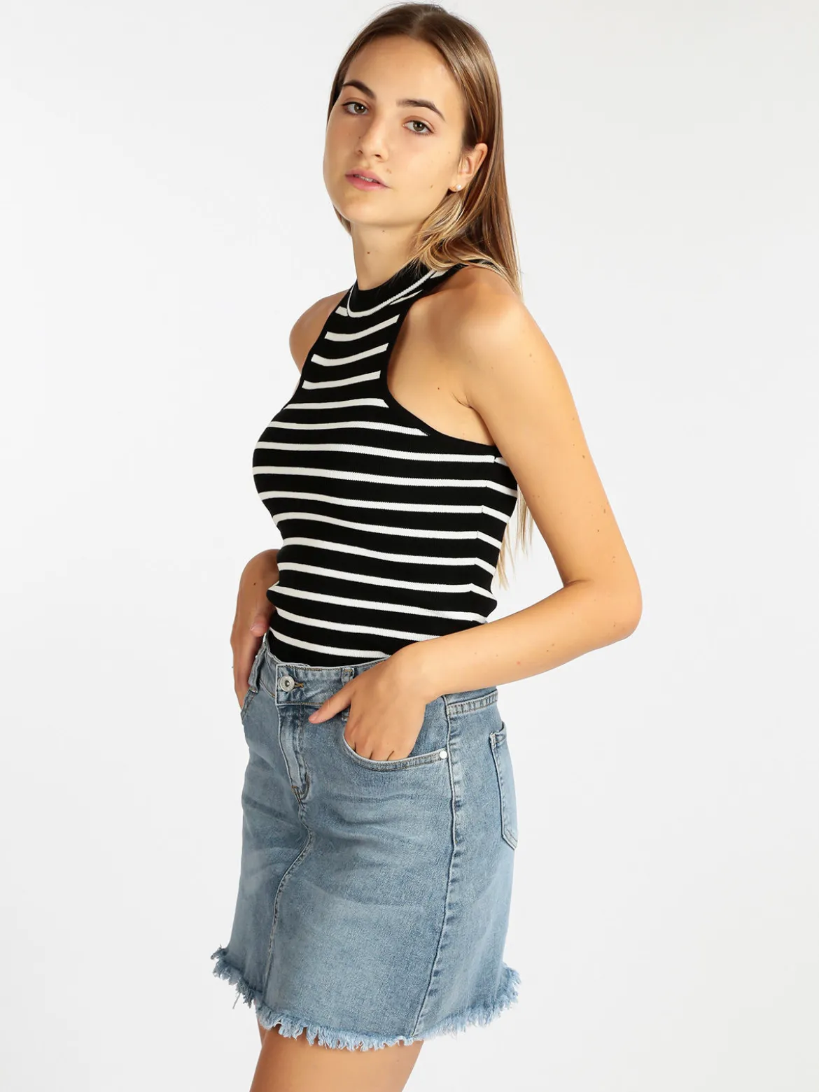 Golden Days Paris Top cropped in maglia