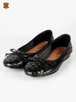 Green Land Ballerine donna intrecciate in pelle