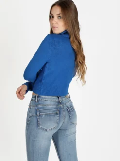 Griffai Maglione cropped donna a dolcevita