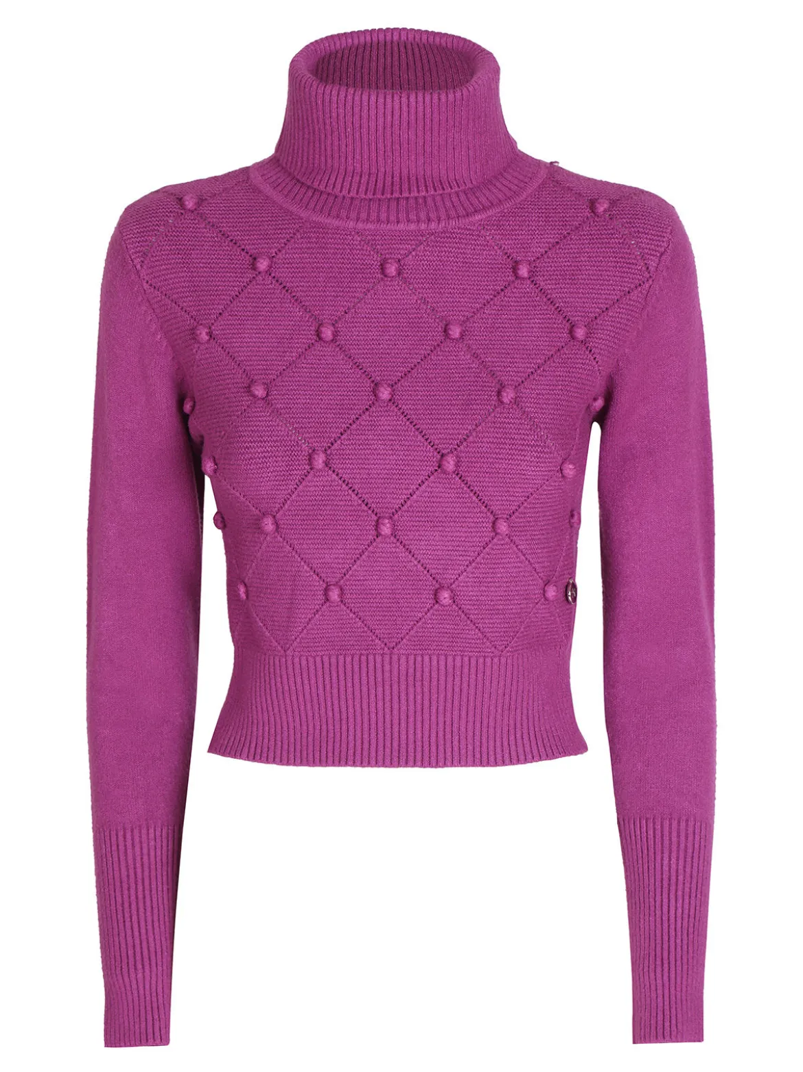 Griffai Maglione cropped donna a dolcevita
