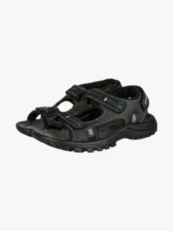 Grisport Sandali in pelle da uomo con strappi - nero