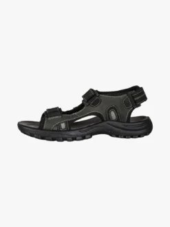 Grisport Sandali in pelle da uomo con strappi - nero