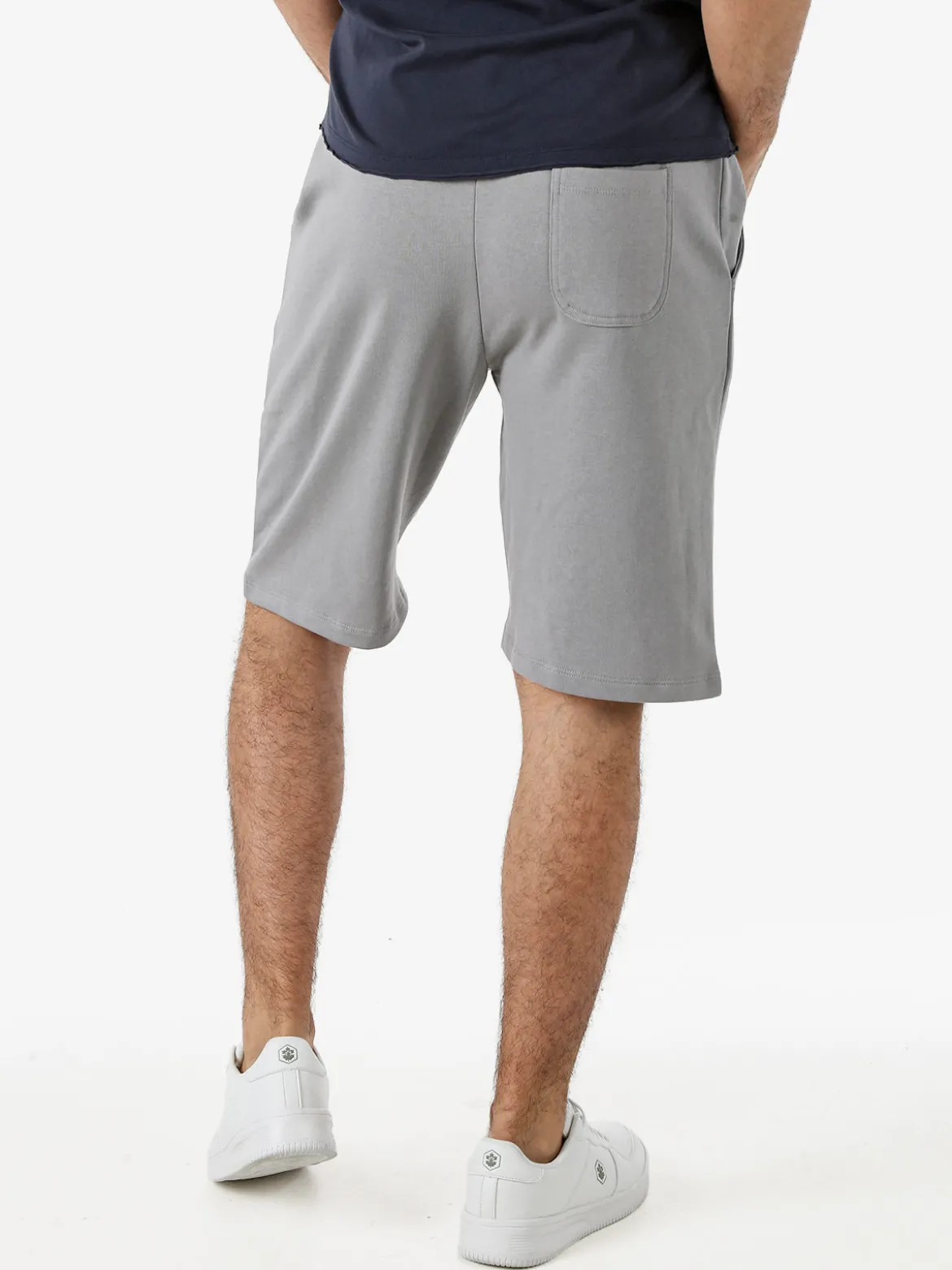 Guy Bermuda da uomo in felpa con coulisse - grigio