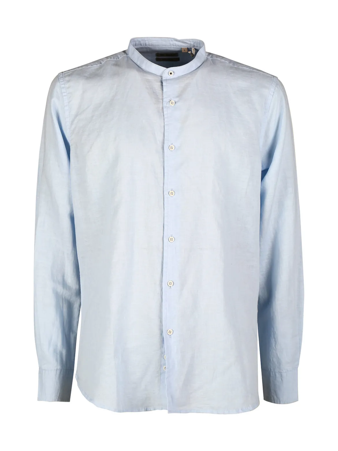 Guy Camicia da uomo alla coreana in misto lino
