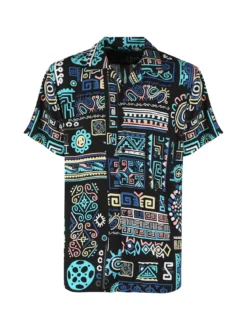 Guy Camicia da uomo a maniche corte con stampe