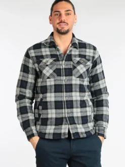Guy Camicia da uomo a quadri imbottita