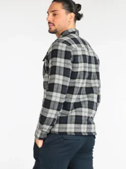 Guy Camicia da uomo a quadri imbottita