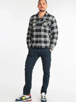 Guy Camicia da uomo a quadri imbottita