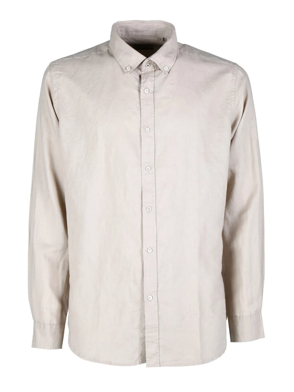 Guy Camicia da uomo in misto lino a maniche lunghe