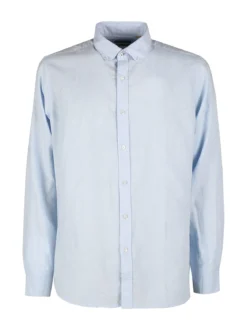 Guy Camicia da uomo in misto lino a maniche lunghe