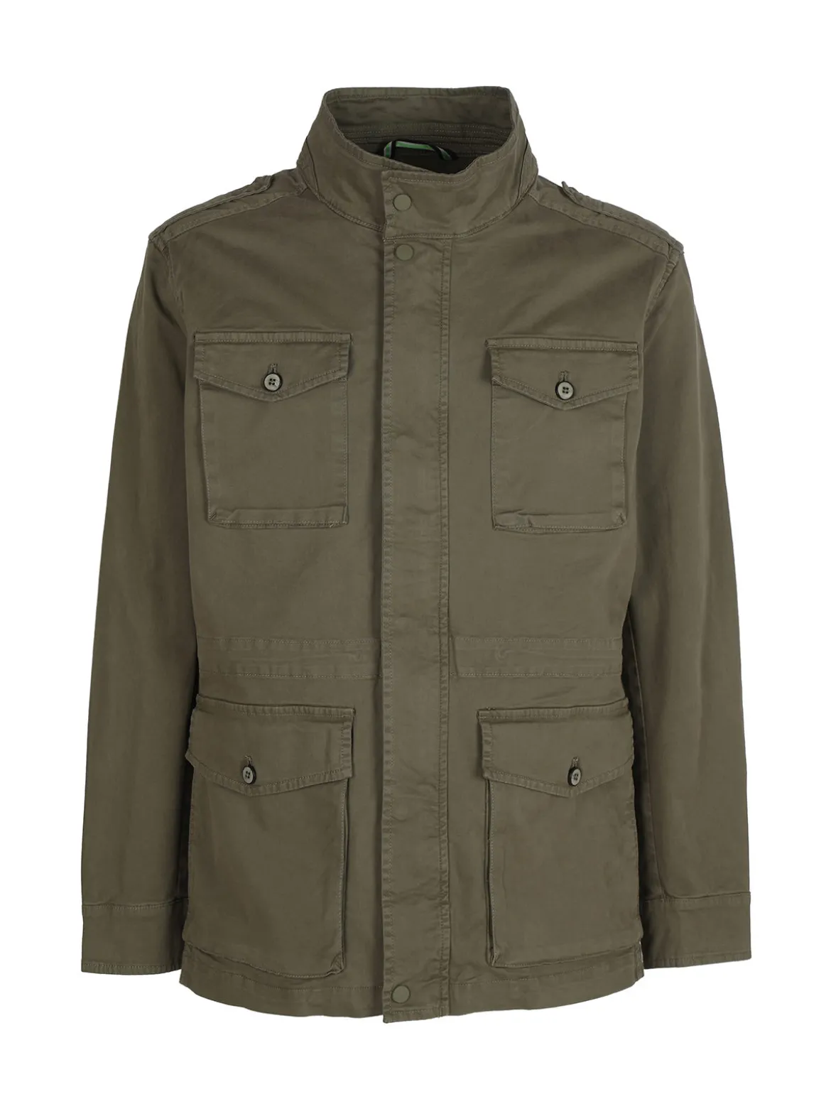 Guy Giacca da uomo modello parka con bottoni e zip