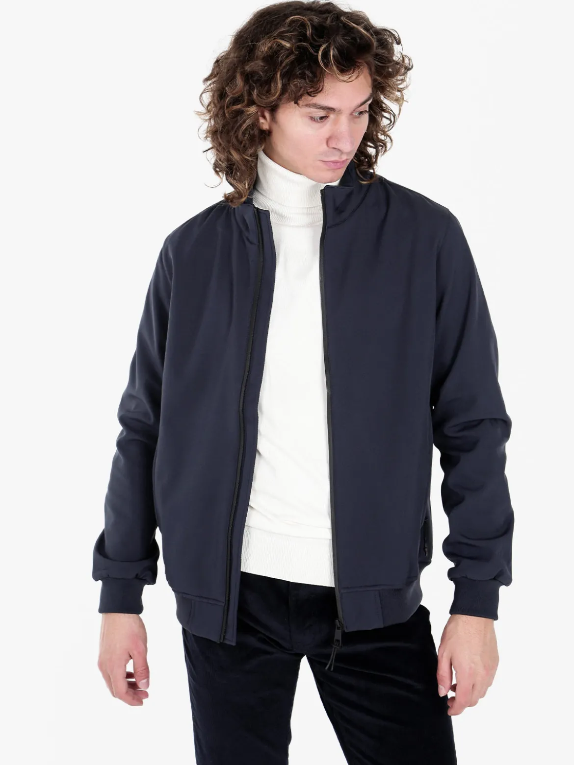 Guy Giubbino da uomo con zip e interno in pile