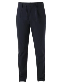 Guy Pantaloni casual da uomo in tessuto tecnico con coulisse - blu scuro