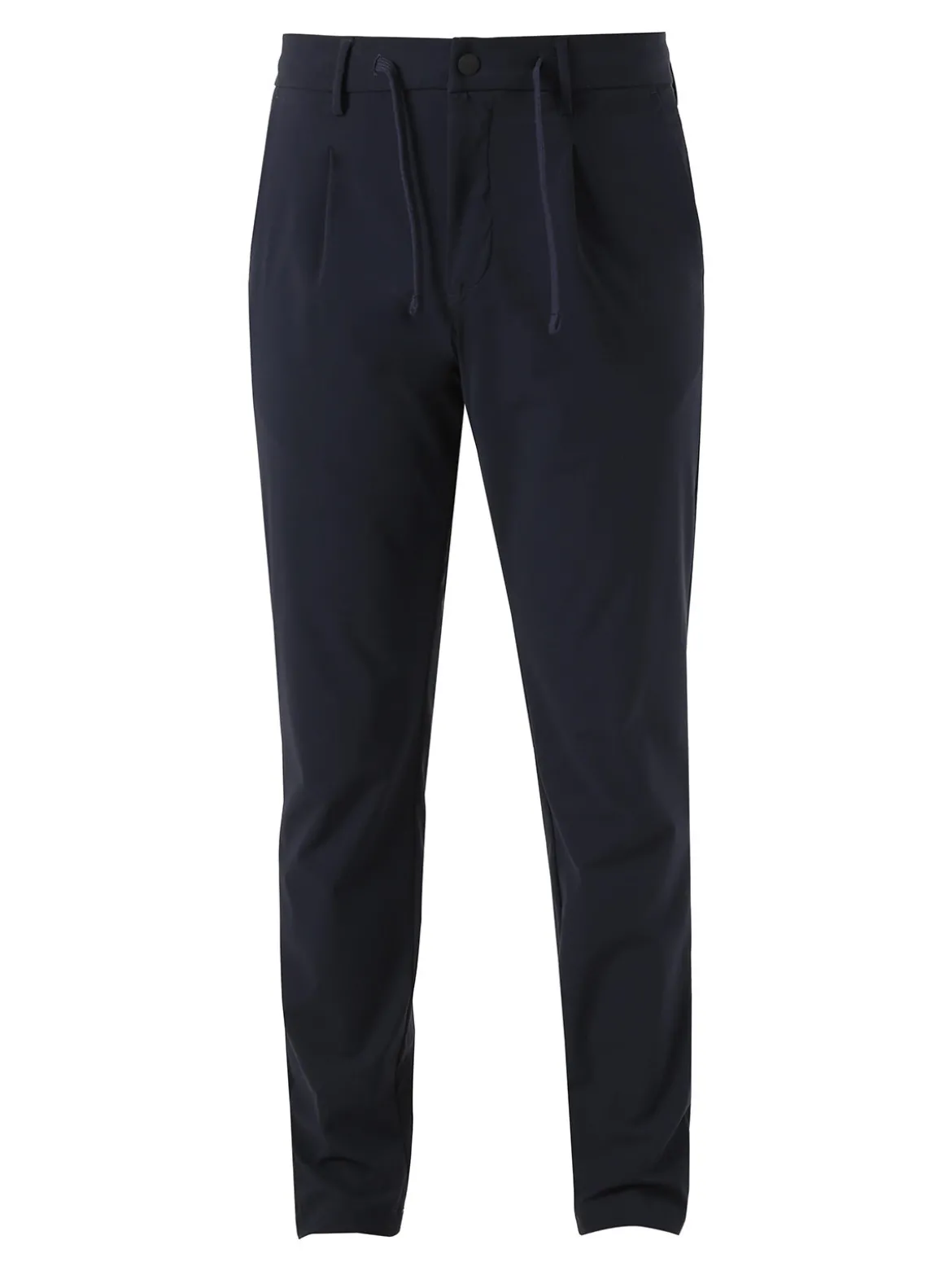 Guy Pantaloni casual da uomo in tessuto tecnico con coulisse - blu scuro