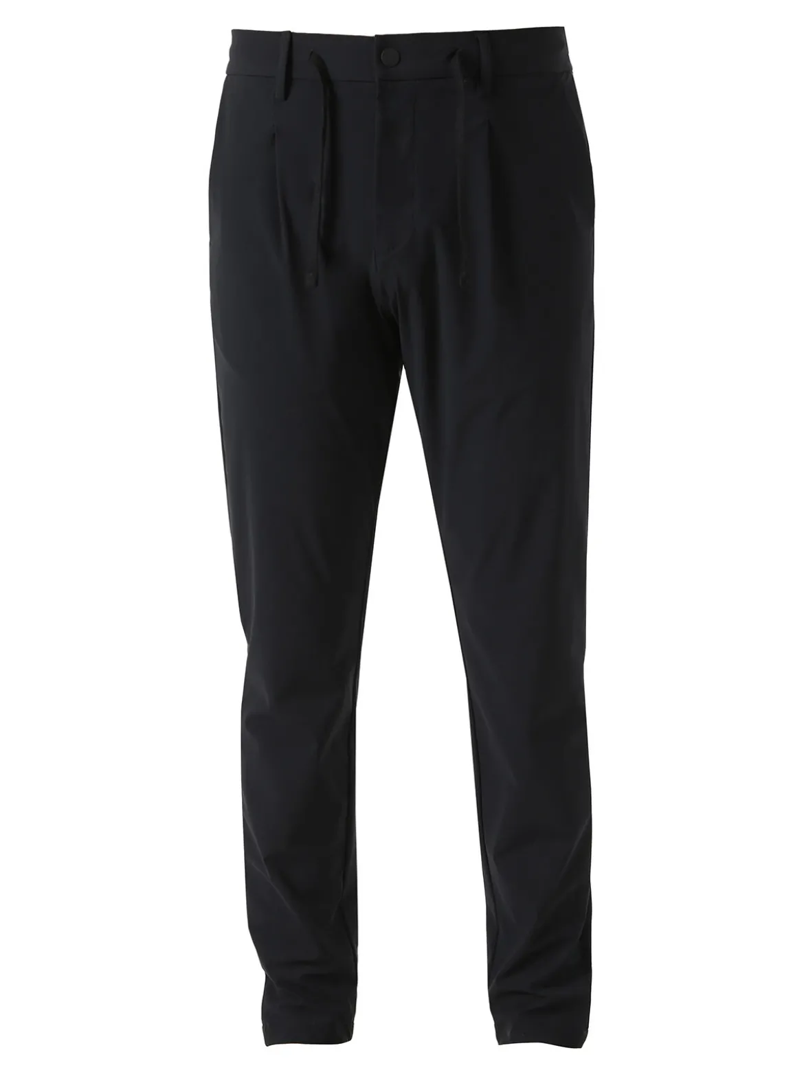 Guy Pantaloni casual da uomo in tessuto tecnico con coulisse - nero