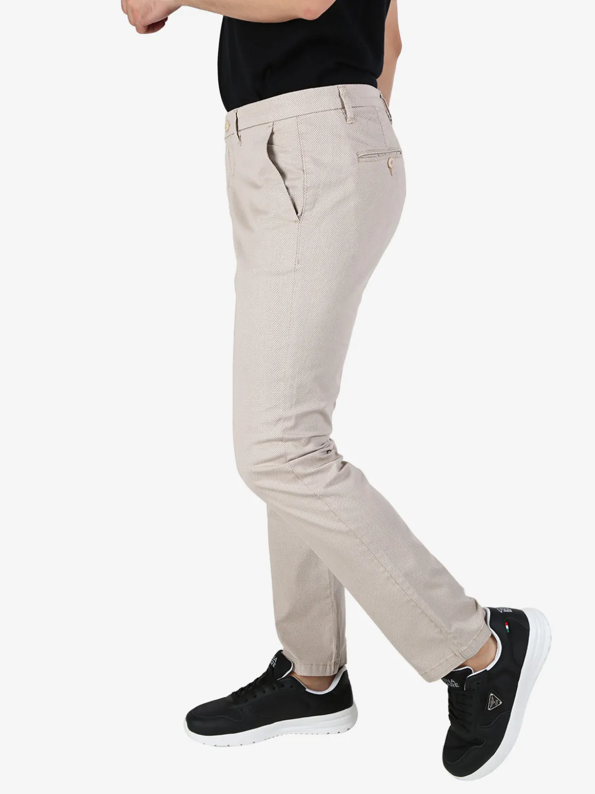 Guy Pantaloni casual da uomo texturizzati in cotone