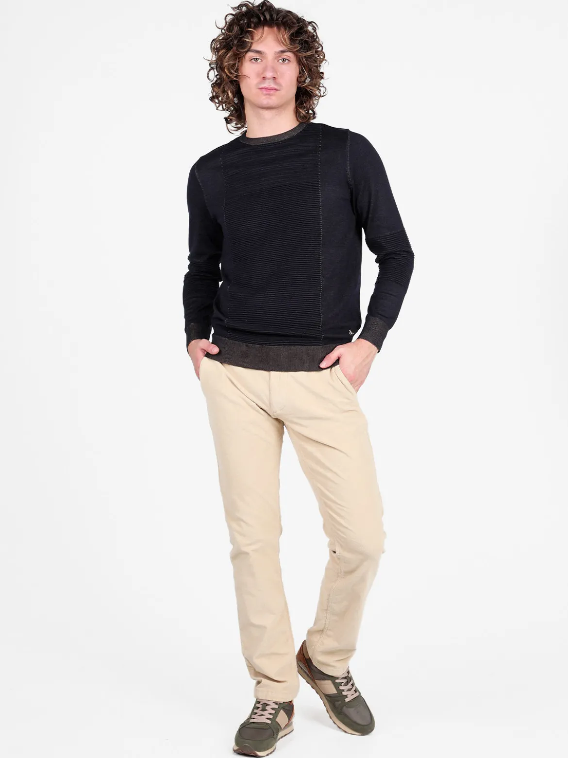 Guy Pantaloni da uomo in velluto slim fit