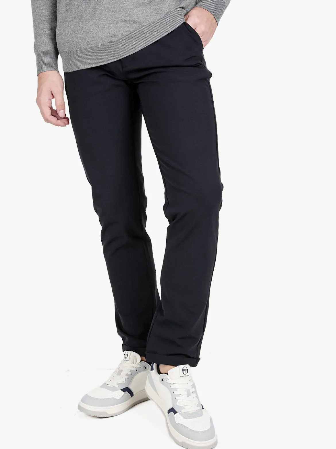Guy Pantaloni eleganti da uomo con risvolto