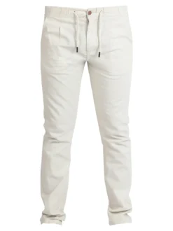 Guy Pantaloni uomo misto lino e cotone con coulisse