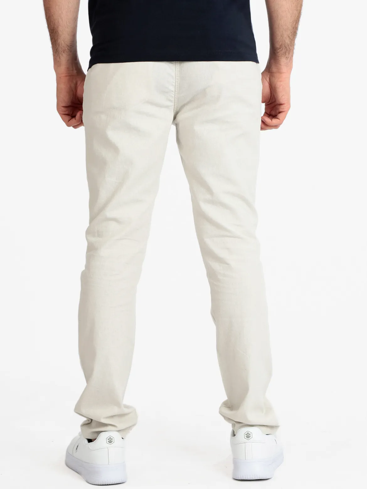 Guy Pantaloni uomo misto lino e cotone con coulisse