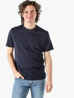 Guy T-shirt girocollo da uomo in cotone - blu scuro