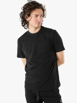 Guy T-shirt girocollo da uomo in cotone - nero