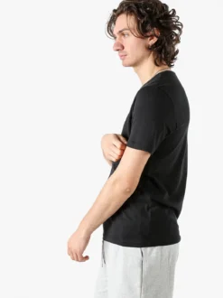 Guy T-shirt girocollo da uomo in cotone - nero