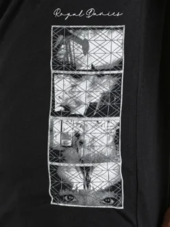 Guy T-shirt uomo in cotone con stampa sul fondo
