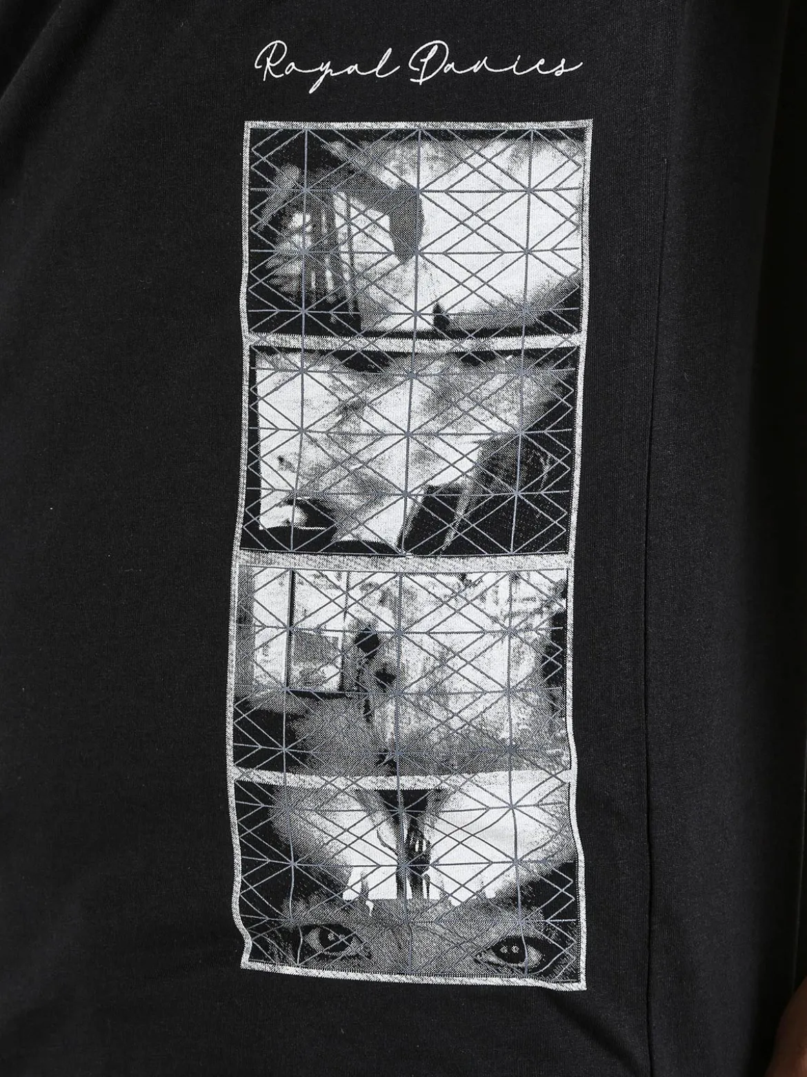 Guy T-shirt uomo in cotone con stampa sul fondo