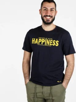 Happiness T-shirt da uomo con stampa