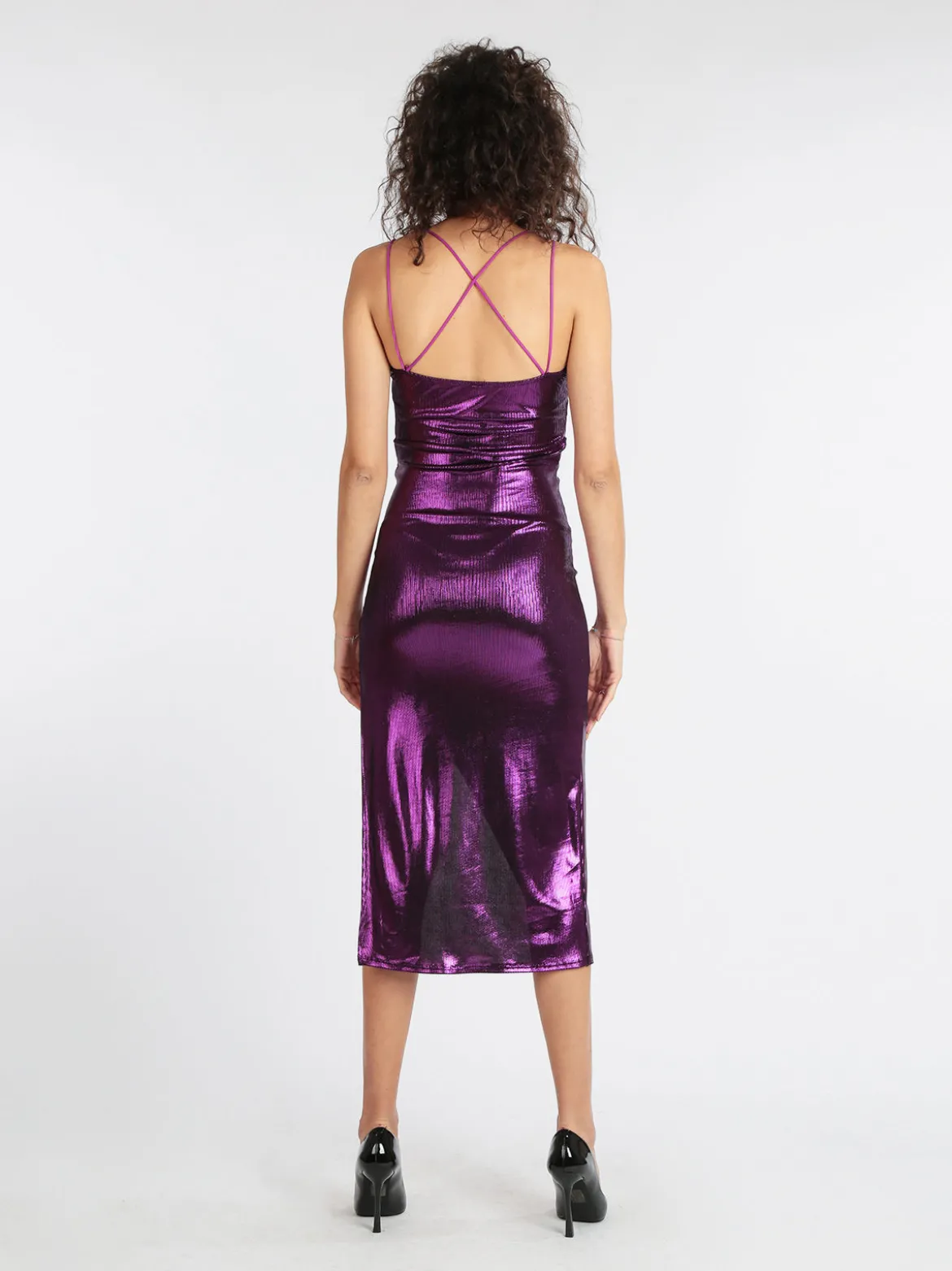 Hdl Milano Abito lungo con lurex donna