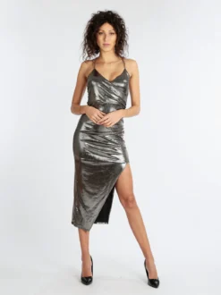 Hdl Milano Abito lungo con lurex donna