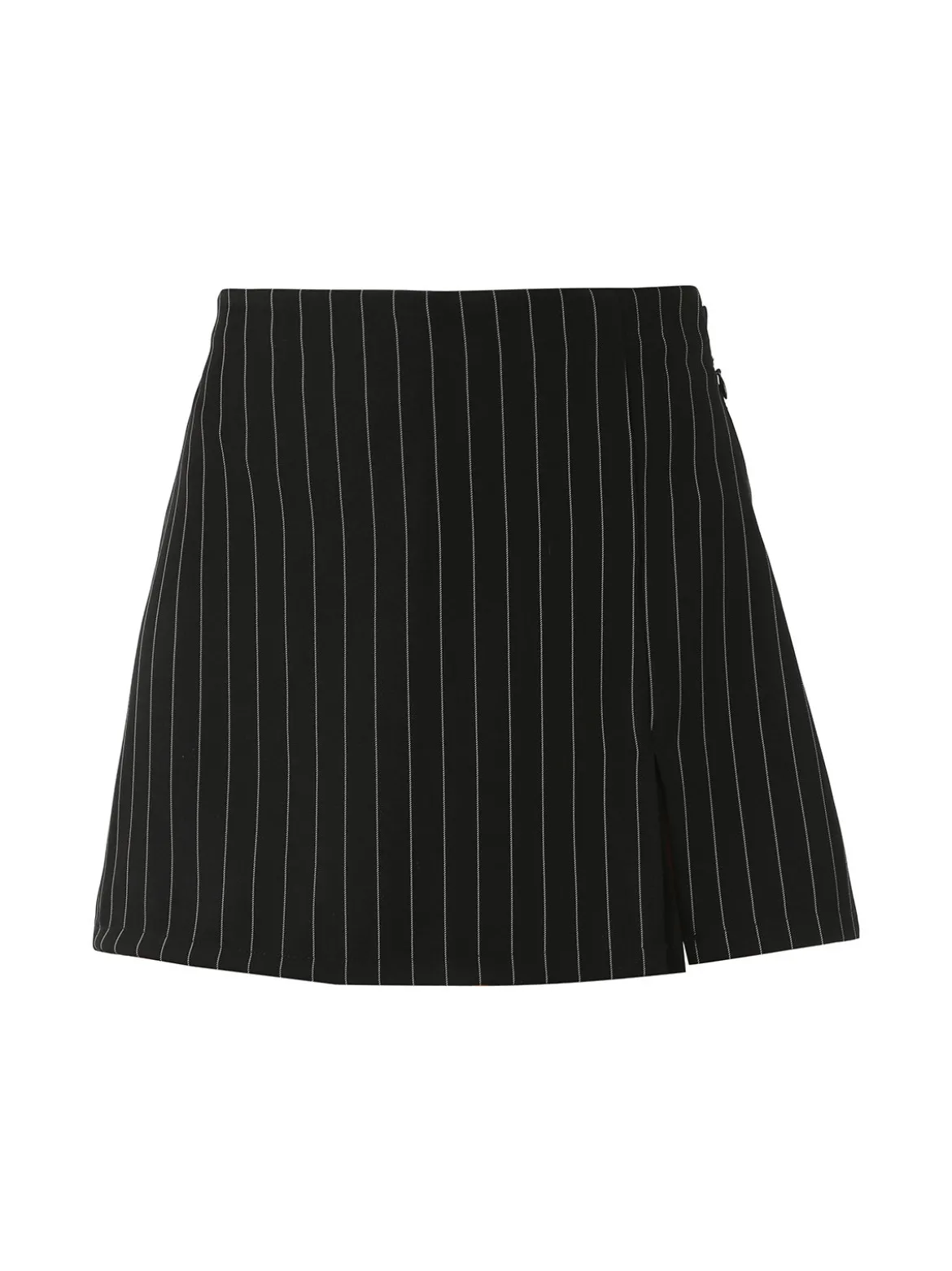 Hdl Milano Gonna a pantalone gessata da donna con piccolo spacco - nero