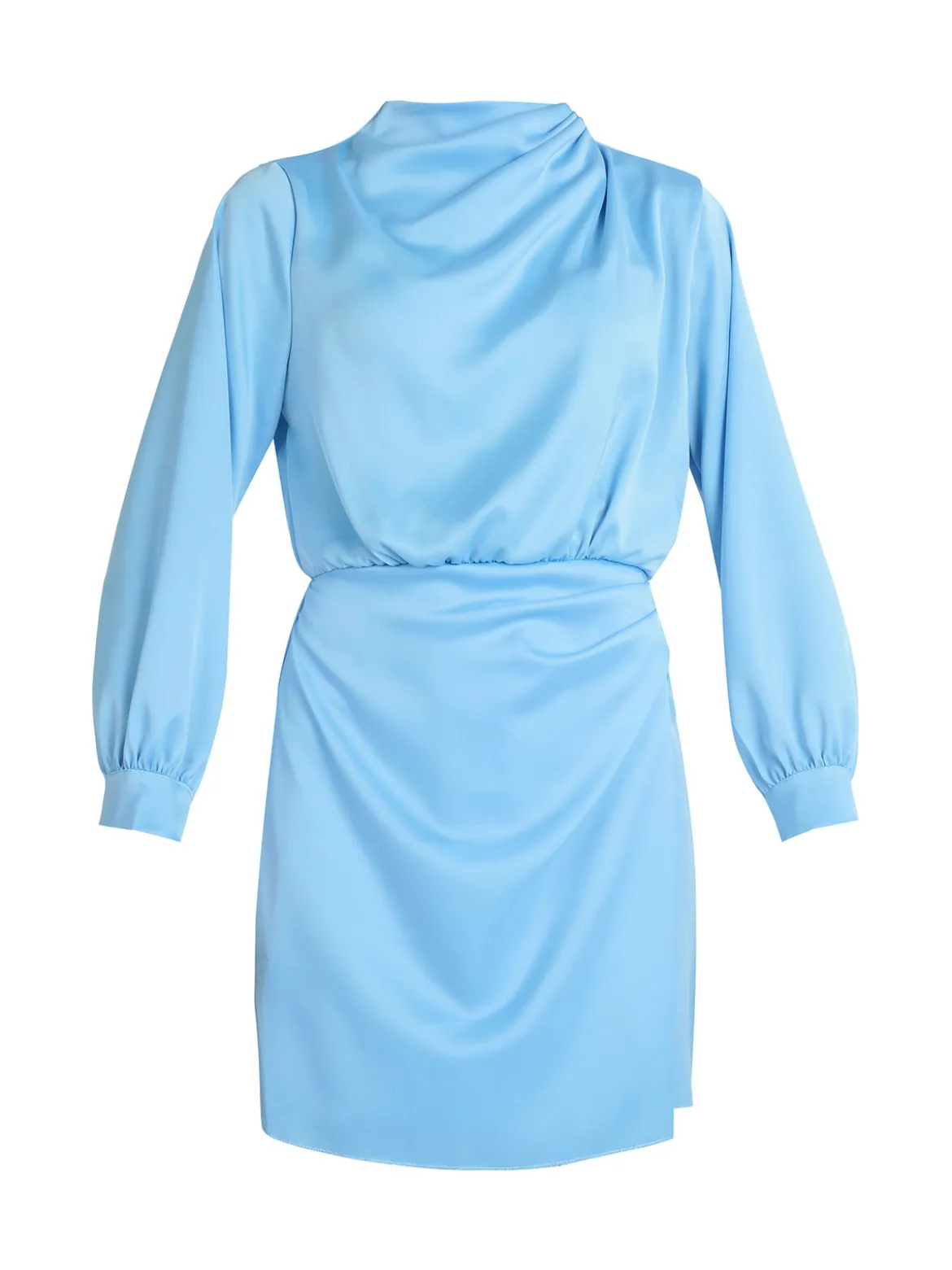 Hdl Milano Vestito donna manica lunga effetto raso