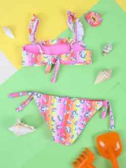Hello Bikini Bikini unicorno da bambina con elastico per capelli