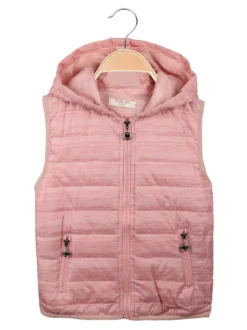 Hello Girl Gilet imbottito con cappuccio da bambina