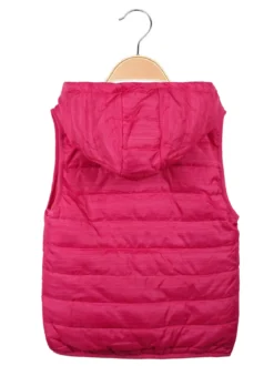 Hello Girl Gilet imbottito con cappuccio da bambina