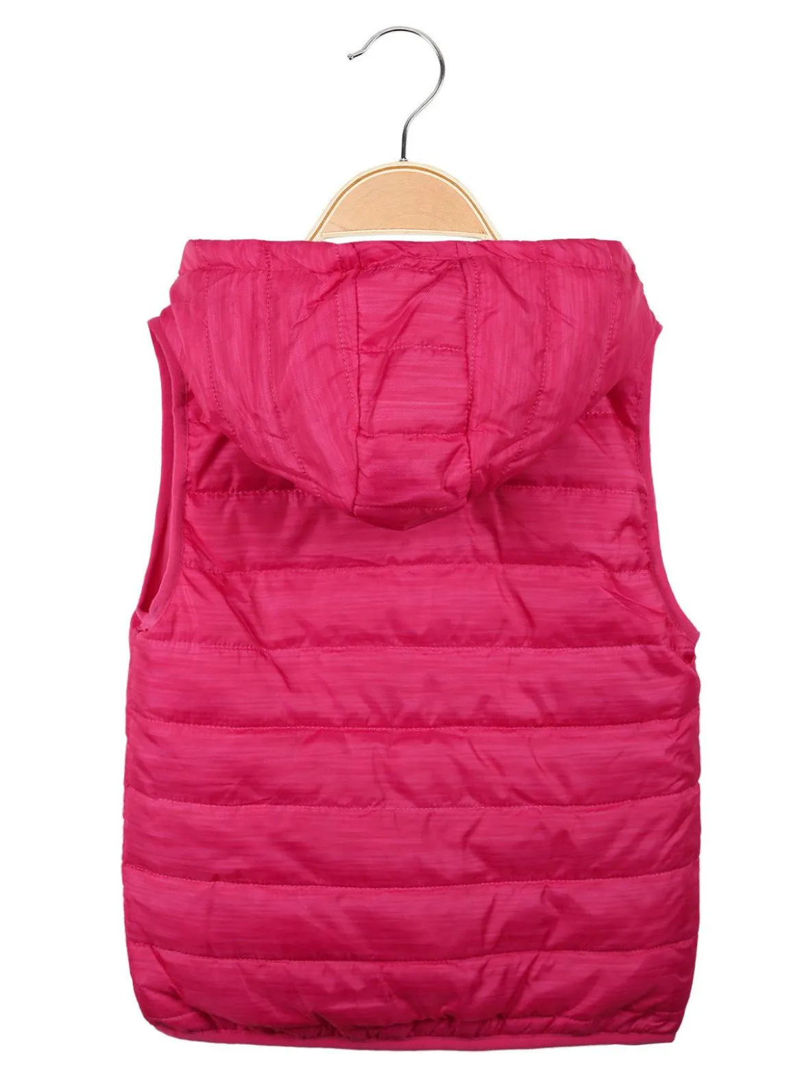 Hello Girl Gilet imbottito con cappuccio da bambina