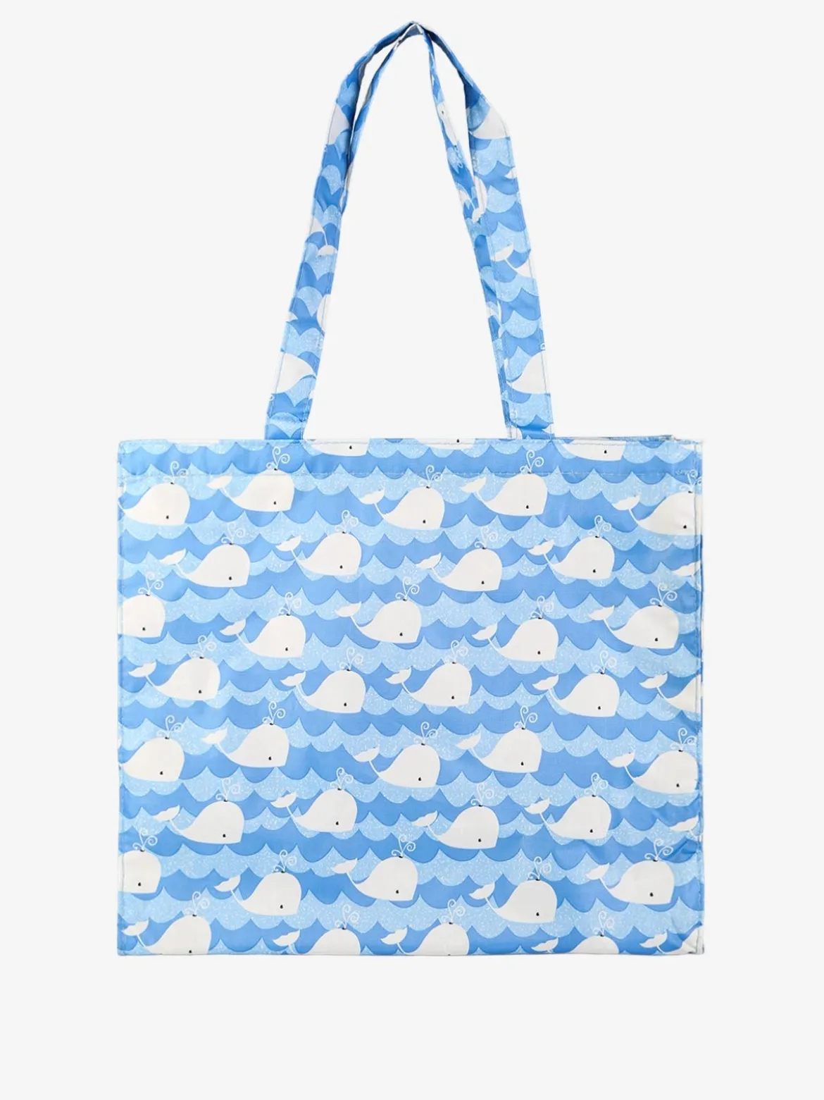 Hernan Borsa shopper della spesa con stampe - azzurro
