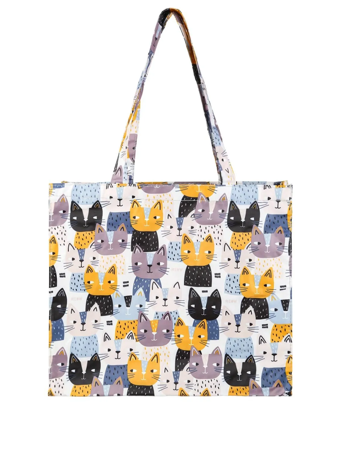 Hernan Borsa shopper della spesa con stampe - bianco
