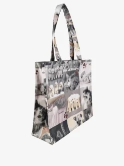 Hernan Borsa shopper della spesa con stampe - grigio